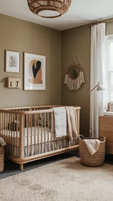 babykamer aardetinten jongen