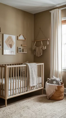 babykamer aardetinten jongen