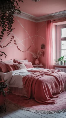 romantische slaapkamer oud roze