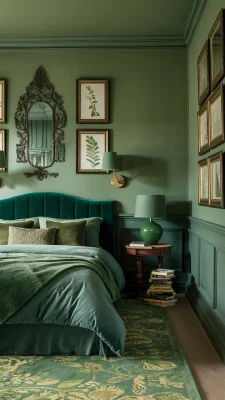 Slaapkamer decoratie groen