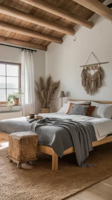 slaapkamer inspiratie aardetinten natuurlijke materialen