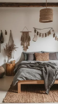 slaapkamer inspiratie aardetinten natuurlijke materialen