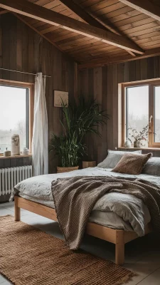 slaapkamer inspiratie aardetinten natuurlijke materialen