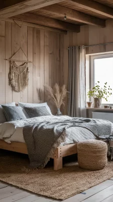 slaapkamer inspiratie aardetinten natuurlijke materialen