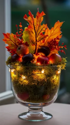 herfst decoraties glazen pot