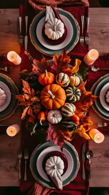 herfst decoraties tafel