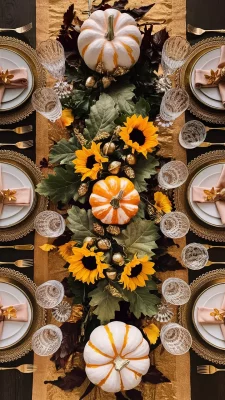 herfst decoraties tafel