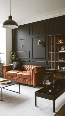 interieur woonkamer modern chique zwart