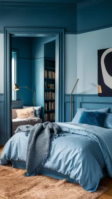 slaapkamer petrol blue