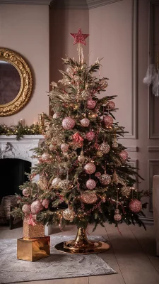 Kerstboom Roze Goud