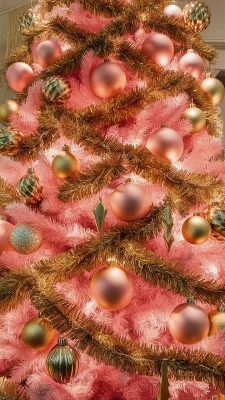 Kerstboom Roze Goud