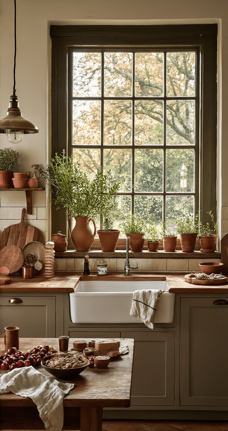 DIY Kersttaartjes: Jouw Ultieme Gids voor Feestelijke Lekkernijen Gezellige woonkeuken met donkere houten balken en warme middagzon, verse ingrediënten zoals chocolade, kersen en noten op een rustiek eiken tafel. Vintage weegschaal en koperen maatbekers, met terracotta potten rozemarijn op de achtergrond. Dramatische lichtval en ambachtelijke kooksfeer.