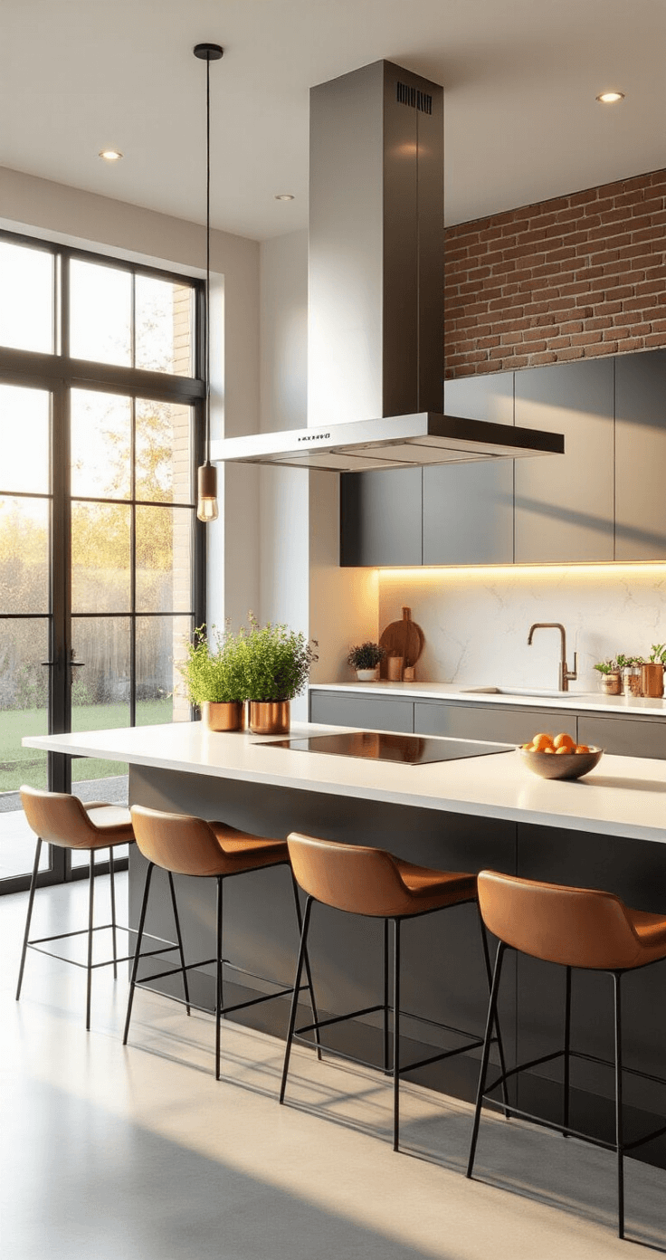 Waarom een kookeiland de beste keuze voor jouw keuken is Moderne open-keuken met een groot kookeiland, matte zwart greeploze kasten en witte composiet aanrechtbladen in ochtendlicht.